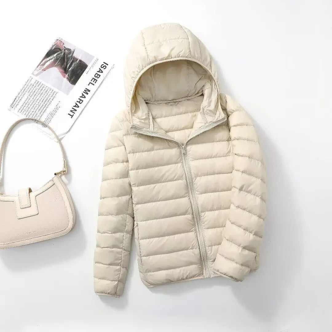Women Puffer Jacket 15 Colors Plus Size 5XL 6XL 7XL 2023 New Spring Autumn Female Ultra Lightweight Packable Hooded Down Coats
