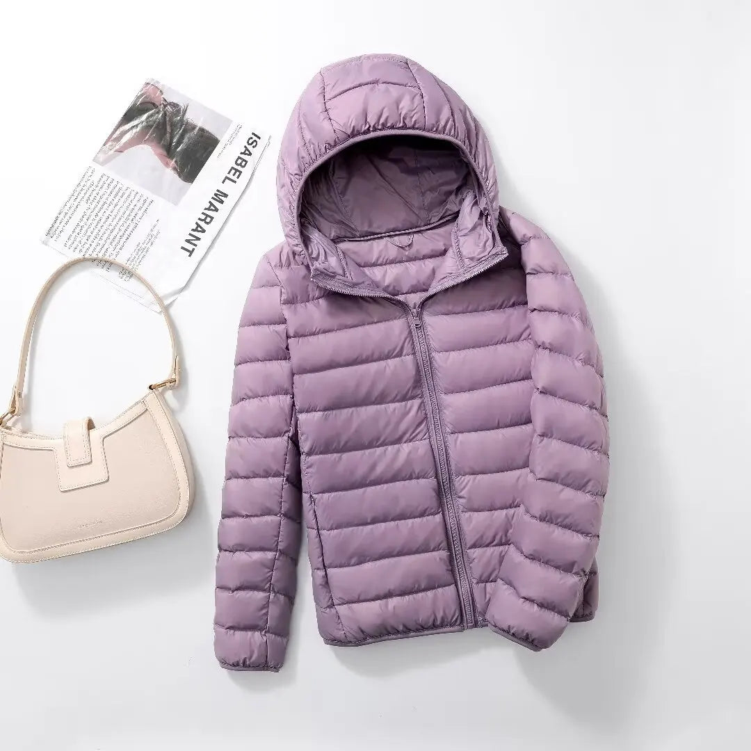 Women Puffer Jacket 15 Colors Plus Size 5XL 6XL 7XL 2023 New Spring Autumn Female Ultra Lightweight Packable Hooded Down Coats