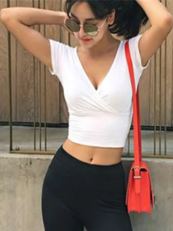Women's Retro Deep Ne Slim Fit Base irt Street Sle Splice ort Sve T-irt Regular Thin Pure Color Autumn Wear