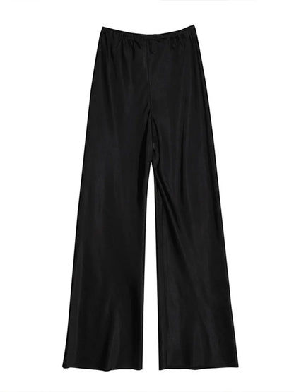 DFCF 2025 New Spring Summer Pants Casual Versatile Solid Wide Leg Pants for Women Korean Fashion High Waist Loose Straight Pants
