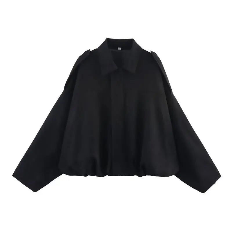 Spring 2025 Women's Velvet Feel Pilot Jaet Coat New Arrival Casual Loose Fit Classic Collar ort Outerwear